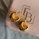 Brinco Argola M no banho dourado