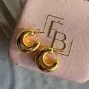 Brinco Argola M no banho dourado