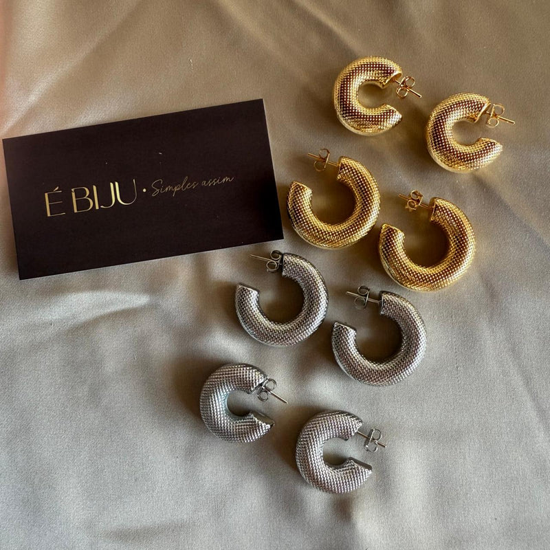 Dupla de Brincos Argola M e G