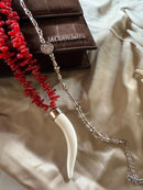 Combo Colar de dente e Choker Boho Chic