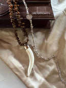 Combo Colar de dente e Choker Boho Chic