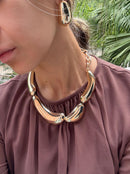 Combo Colar com brinco banho premium