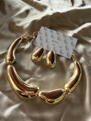 Combo Colar com brinco banho premium