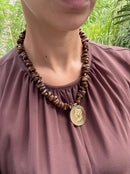Colar Boho Moeda escolha sua cor preferida