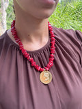 Colar Boho Moeda escolha sua cor preferida