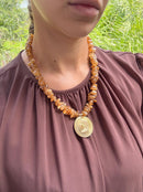 Colar Boho Moeda escolha sua cor preferida