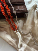 Combo Colar de dente e Choker Boho Chic