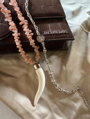 Combo Colar de dente e Choker Boho Chic