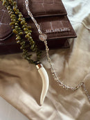 Combo Colar de dente e Choker Boho Chic