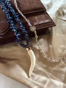 Combo Colar de dente e Choker Boho Chic